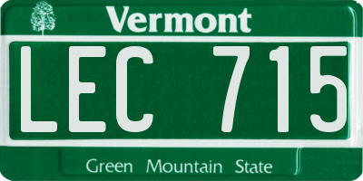 VT license plate LEC715