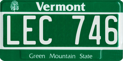 VT license plate LEC746