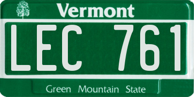 VT license plate LEC761