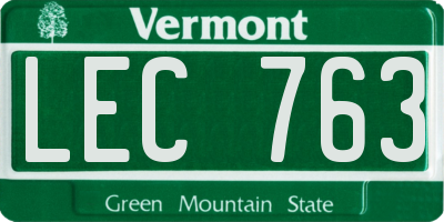 VT license plate LEC763