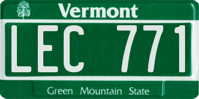 VT license plate LEC771