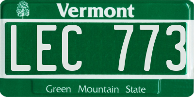 VT license plate LEC773