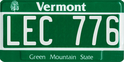 VT license plate LEC776