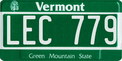 VT license plate LEC779