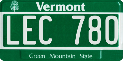 VT license plate LEC780