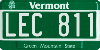 VT license plate LEC811