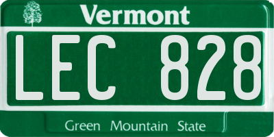 VT license plate LEC828