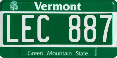 VT license plate LEC887