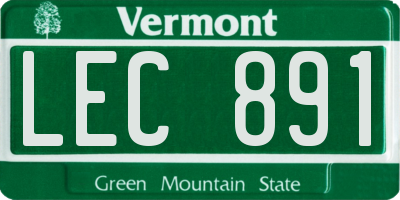 VT license plate LEC891