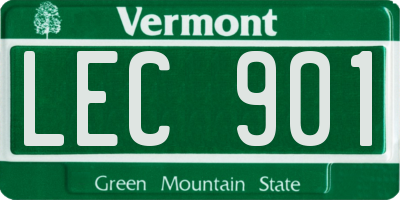 VT license plate LEC901