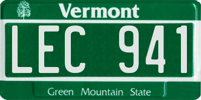 VT license plate LEC941
