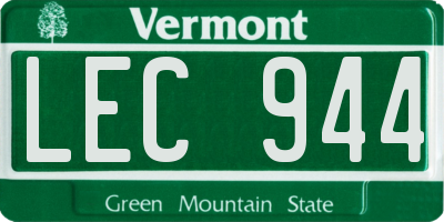 VT license plate LEC944