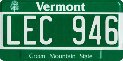 VT license plate LEC946