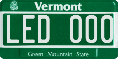VT license plate LED000