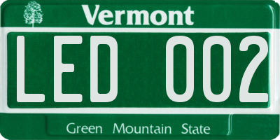 VT license plate LED002