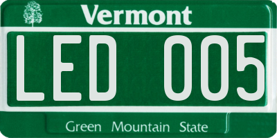 VT license plate LED005