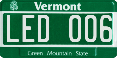 VT license plate LED006