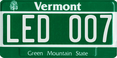 VT license plate LED007