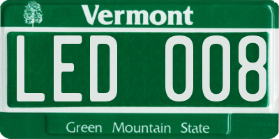 VT license plate LED008