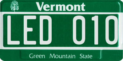 VT license plate LED010