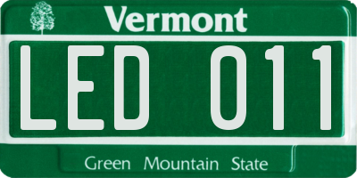 VT license plate LED011