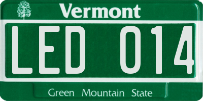 VT license plate LED014