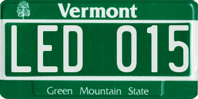 VT license plate LED015
