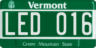 VT license plate LED016