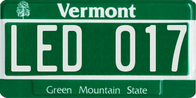 VT license plate LED017