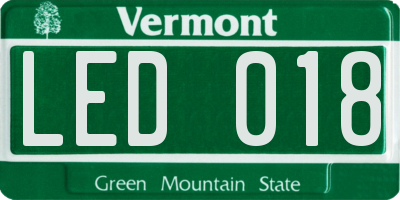 VT license plate LED018