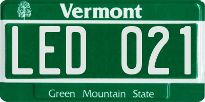 VT license plate LED021