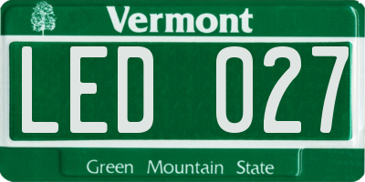 VT license plate LED027
