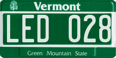 VT license plate LED028