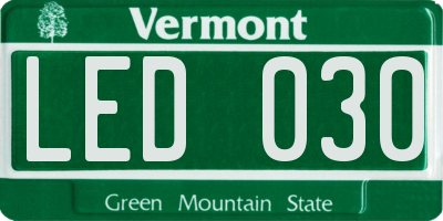 VT license plate LED030