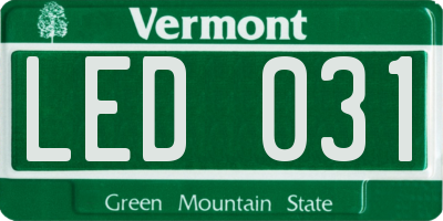 VT license plate LED031