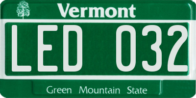 VT license plate LED032