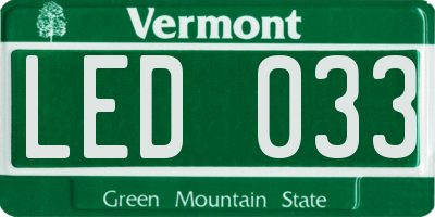 VT license plate LED033