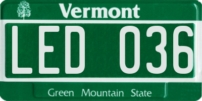 VT license plate LED036