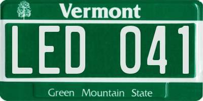 VT license plate LED041