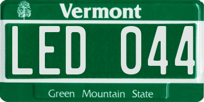 VT license plate LED044