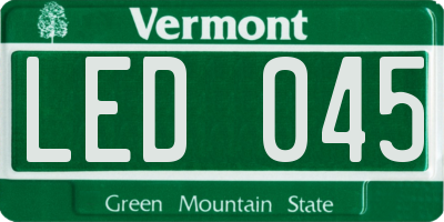 VT license plate LED045
