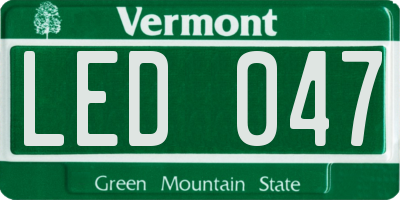 VT license plate LED047