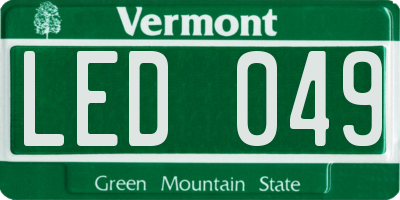 VT license plate LED049