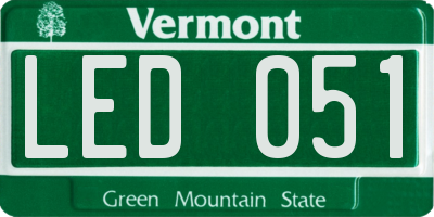 VT license plate LED051