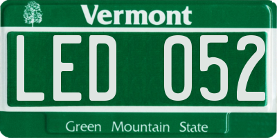 VT license plate LED052