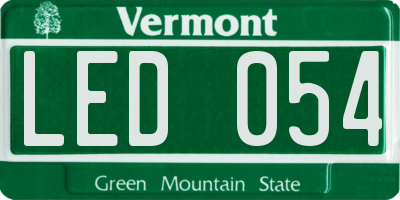 VT license plate LED054