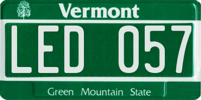VT license plate LED057