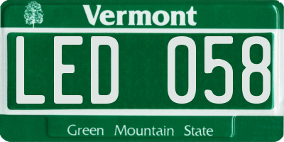 VT license plate LED058
