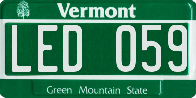 VT license plate LED059