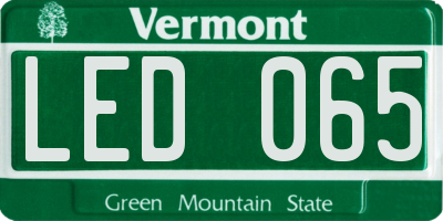 VT license plate LED065